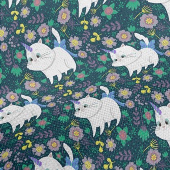 Unicorn Cat In The Colorful Wo Performance Linen