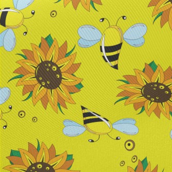 Sunflowers And Bees Twill