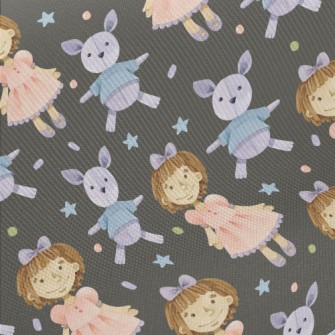 Little Girl Rabbit Puppet Twill