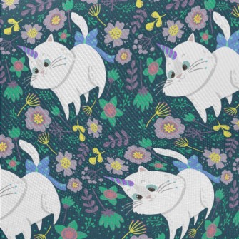 Unicorn Cat In The Colorful Wo Twill