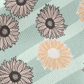 Horizontal Stripe Sunflower Standard Corduroy