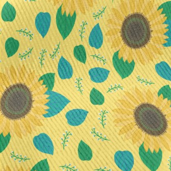 Lifelike Sunflower Standard Corduroy