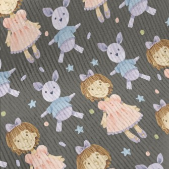 Little Girl Rabbit Puppet Standard Corduroy