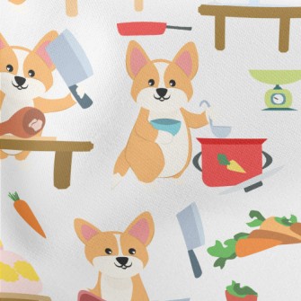 Corgi Cooking King Stretch Ponte