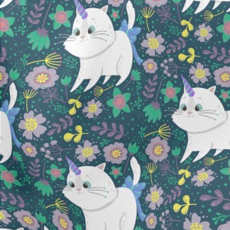 Unicorn Cat In The Colorful Wo Stretch Ponte