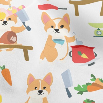 Corgi Cooking King Micro Fleece