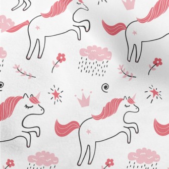 Crown Star Unicorn Micro Fleece