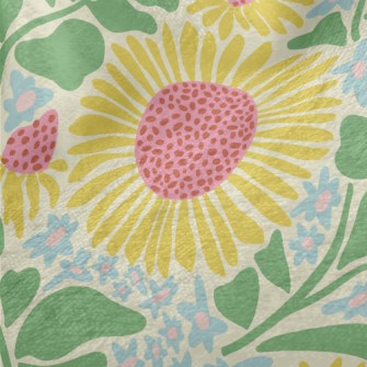 Doodle Sunflower Minky