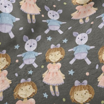 Little Girl Rabbit Puppet Minky