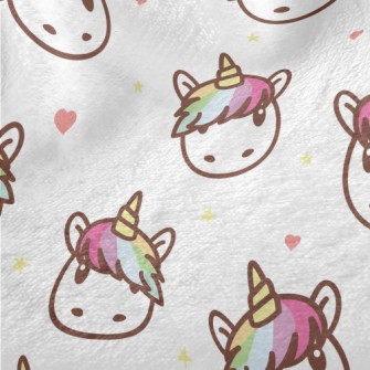 Rainbow Bangs Unicorn Minky