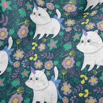 Unicorn Cat In The Colorful Wo Minky