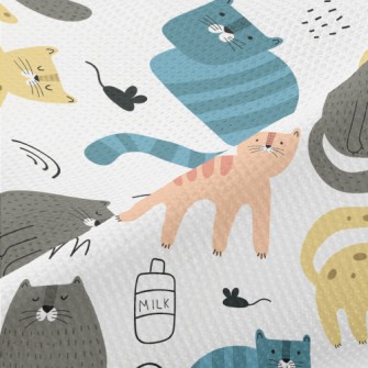 Colorful Creative Cat Piqué