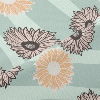 Horizontal Stripe Sunflower Piqué