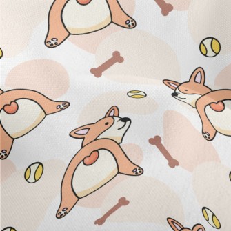 Little Corgi Dog Lightweight Performance Linen