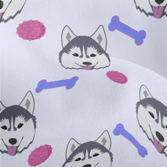 Husky And Dog Bone Lightweight Performance Linen