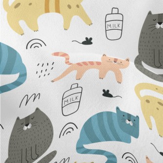 Colorful Creative Cat Lightweight Performance Linen