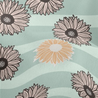 Horizontal Stripe Sunflower Lightweight Performance Linen