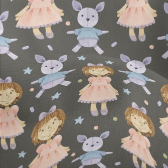 Little Girl Rabbit Puppet Lightweight Performance Linen