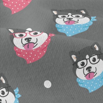 Husky With Glasses And Scarf Modern Jersey