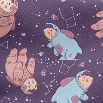 Space Cats And Dogs Jersey Backed Fleece