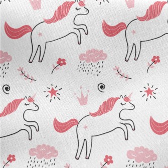 Crown Star Unicorn Jersey Backed Fleece