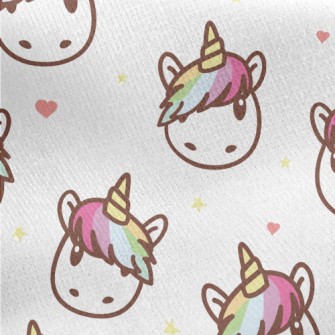 Rainbow Bangs Unicorn Jersey Backed Fleece