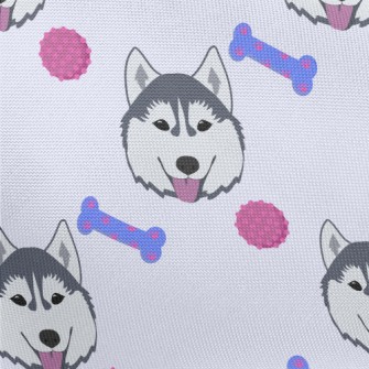 Husky And Dog Bone Pongee