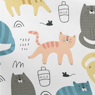 Colorful Creative Cat Pongee