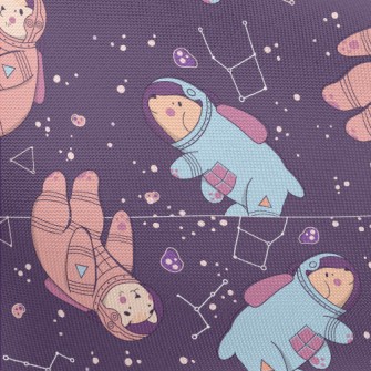 Space Cats And Dogs Pongee