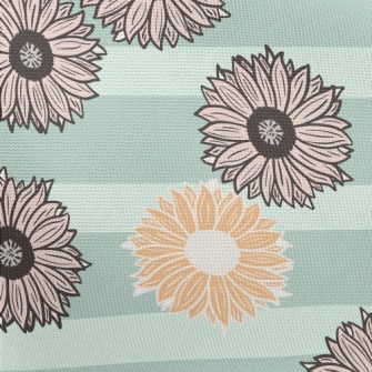 Horizontal Stripe Sunflower Pongee