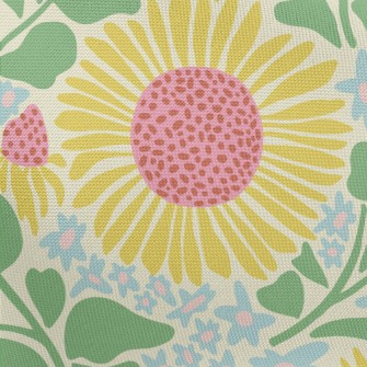 Doodle Sunflower Pongee