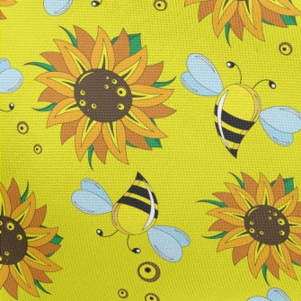 Sunflowers And Bees Pongee