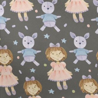 Little Girl Rabbit Puppet Pongee