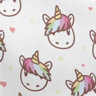 Rainbow Bangs Unicorn Pongee