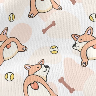 Little Corgi Dog Stretch Jersey