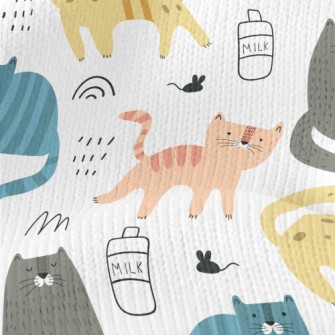 Colorful Creative Cat Stretch Jersey