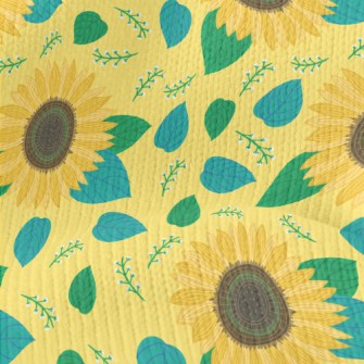 Lifelike Sunflower Stretch Jersey