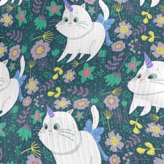 Unicorn Cat In The Colorful Wo Stretch Jersey