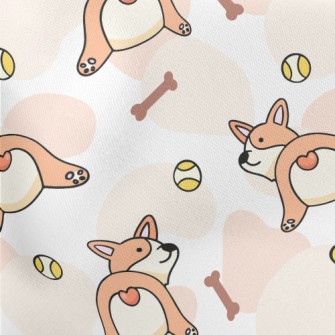Little Corgi Dog Lightweight Cotton Poplin