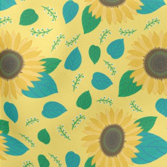 Lifelike Sunflower Lightweight Cotton Poplin