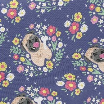 Laughing French Bulldog Midweight Cotton Poplin