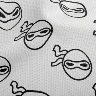 Japanese Ninja Mask Athletic Mesh Flat Back