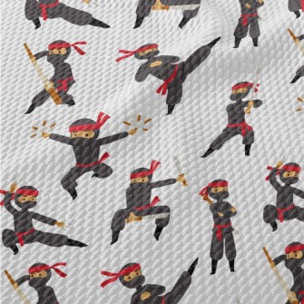 Japanese Ninja Action Birdseye Piqué