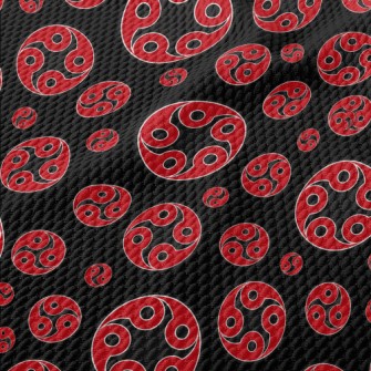Traditional Magatama Symbol Birdseye Piqué