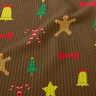 Classic Christmas Elements Birdseye Piqué