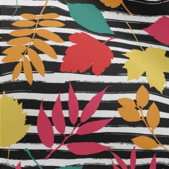 Watercolor Colored Leaves Chiffon