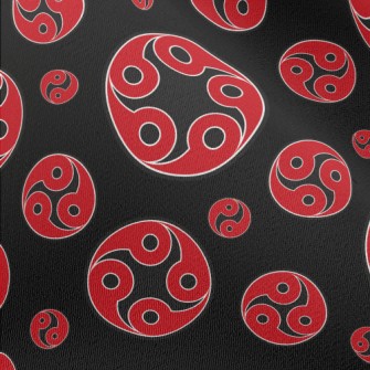 Traditional Magatama Symbol Chiffon