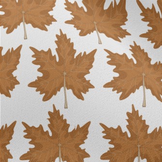 Hand Drawn Autumn Maple Leaves Chiffon