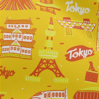 Famous Landmarks In Tokyo Chiffon