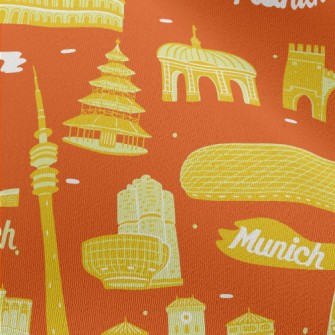 Famous Landmarks Of Munich Chiffon